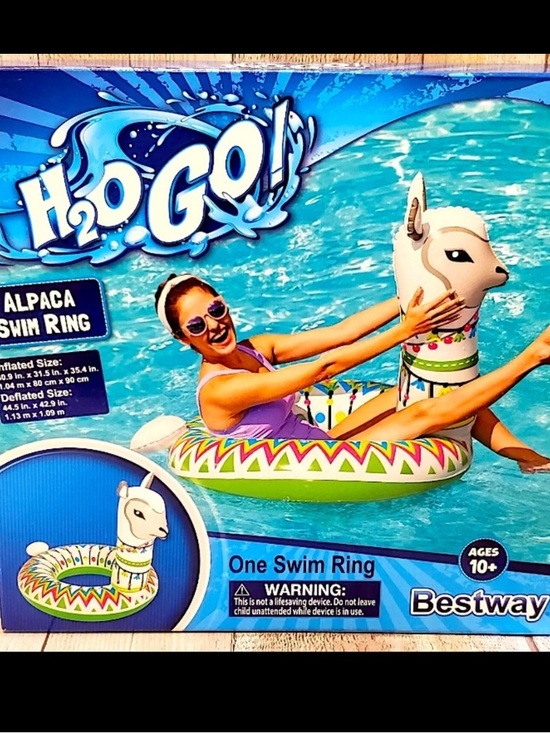 H2O Other - H2O GO Alpaca Swim Ring Green White Festive Fun New.